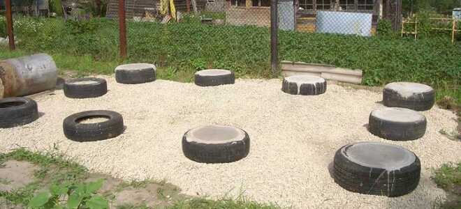 Монтаж фундамента из автомобильных покрышек