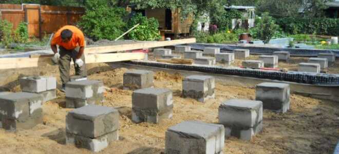 Столбчатый фундамент для каркасного дома