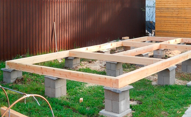 Фундамент на столбах