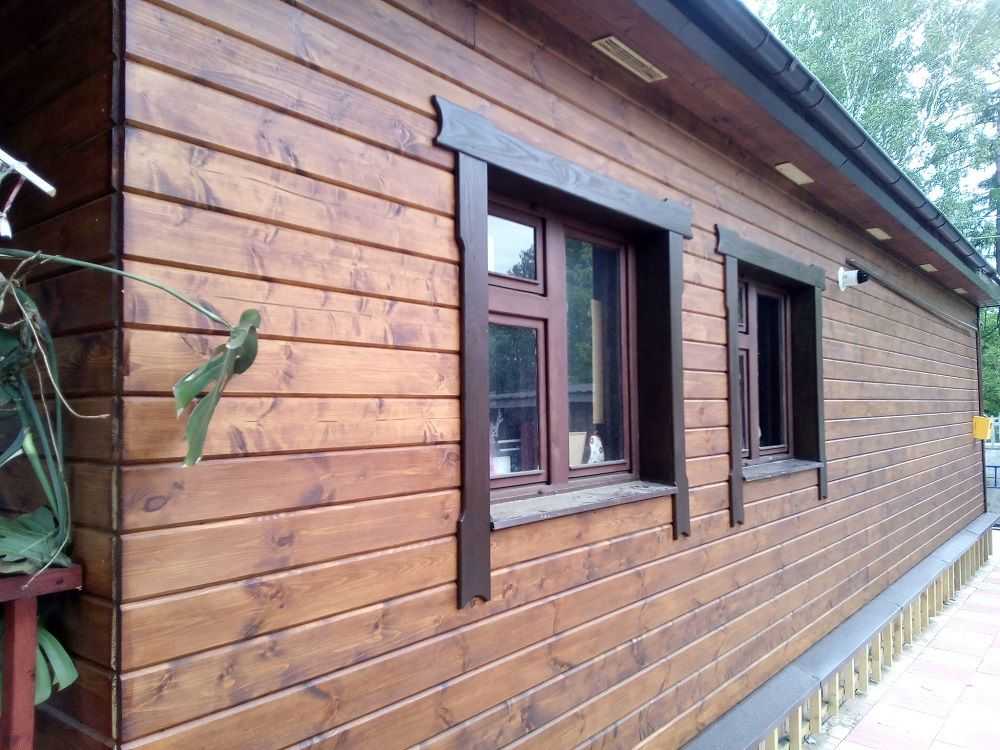 Фасад из имитации бруса