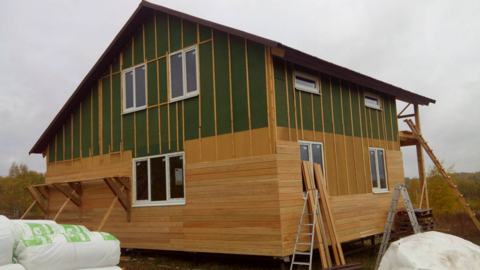 Крепление имитации бруса