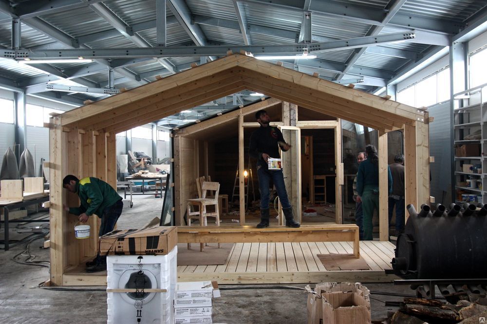 Изготовление модульного дома на заводе
