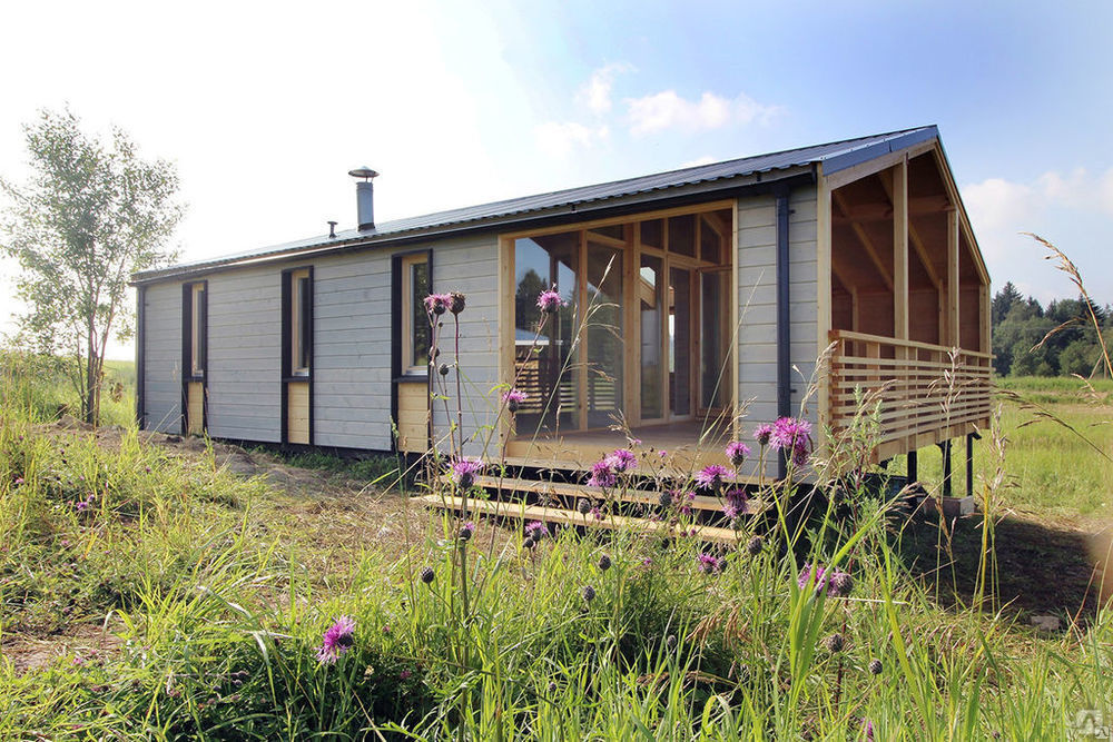 Возведенный модульный дом