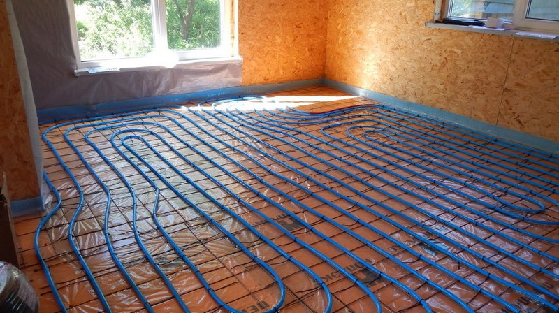 Теплые полы в каркасном доме